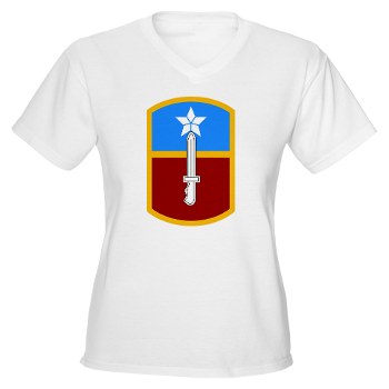 205IB - A01 - 04 - SSI - 205th Infantry Brigade Women's V-Neck T-Shirt