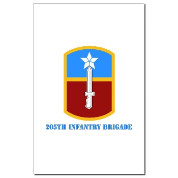205IB - M01 - 02 - SSI - 205th Infantry Brigade with Text Mini Poster Print