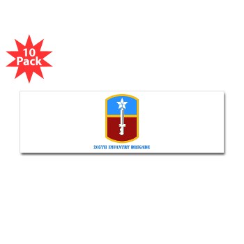 205IB - M01 - 01 - SSI - 205th Infantry Brigade with Text Sticker (Bumper 10 pk) - Click Image to Close