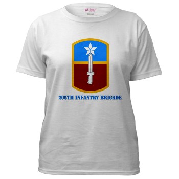 205IB - A01 - 04 - SSI - 205th Infantry Brigade with Text Women's T-Shirt