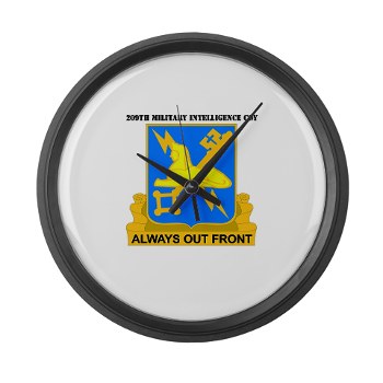 209MIC - M01 - 03 - DUI - 209th Military Intelligence Coy with text - Large Wall Clock - Click Image to Close