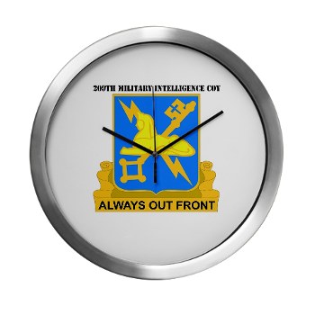 209MIC - M01 - 03 - DUI - 209th Military Intelligence Coy with text - Modern Wall Clock