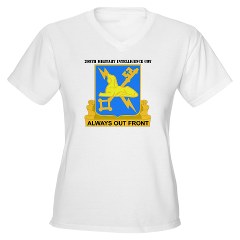 209MIC - A01 - 04 - DUI - 209th Military Intelligence Coy with text - Women's V-Neck T-Shirt