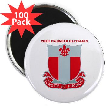 20EB - M01 - 01 - DUI - 20th Engineer Bn with Text - 2.25" Magnet (100 pack)
