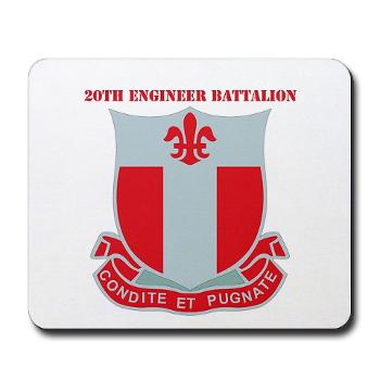 20EB - M01 - 03 - DUI - 20th Engineer Bn with Text - Mousepad