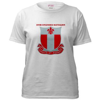 20EB - A01 - 04 - DUI - 20th Engineer Bn with Text - Women's T-Shirt