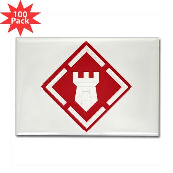20EBA - M01 - 01 - SSI - 20th Engineer Brigade (Abn) - Rectangle Magnet (100 pack)