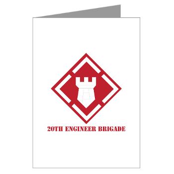 20EBA - M01 - 02 - SSI - 20th Engineer Brigade (Abn) with Text - Greeting Cards (Pk of 10) - Click Image to Close