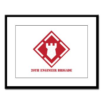 20EBA - M01 - 02 - SSI - 20th Engineer Brigade (Abn) with Text - Large Framed Print - Click Image to Close
