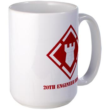 20EBA - M01 - 03 - SSI - 20th Engineer Brigade (Abn) with Text - Large Mug - Click Image to Close