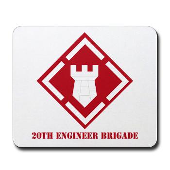 20EBA - M01 - 03 - SSI - 20th Engineer Brigade (Abn) with Text - Mousepad