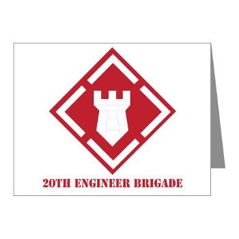 20EBA - M01 - 02 - SSI - 20th Engineer Brigade (Abn) with Text - Note Cards (Pk of 20)