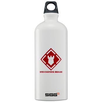 20EBA - M01 - 03 - SSI - 20th Engineer Brigade (Abn) with Text - Sigg Water Bottle 1.0L