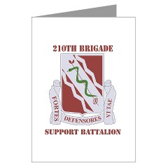 210BSB - M01 - 02 - DUI - 210th Bde - Support Bn with Text Greeting Cards (Pk of 10)