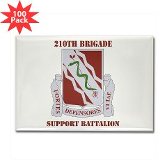 210BSB - M01 - 01 - DUI - 210th Bde - Support Bn with Text Rectangle Magnet (100 pack)