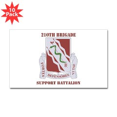 210BSB - M01 - 01 - DUI - 210th Bde - Support Bn with Text Sticker (Rectangle 10 pk)