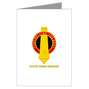 210FB - M01 - 02 - DUI - 210th Fires Bde with Text Greeting Cards (Pk of 10) - Click Image to Close