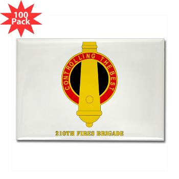210FB - M01 - 01 - DUI - 210th Fires Bde with Text Rectangle Magnet (100 pack) - Click Image to Close