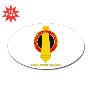 210FB - M01 - 01 - DUI - 210th Fires Bde with Text Sticker (Oval 10 pk)