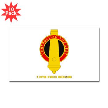 210FB - M01 - 01 - DUI - 210th Fires Bde with Text Sticker (Rectangle 10 pk) - Click Image to Close