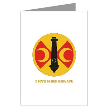 210FB - M01 - 02 - SSI - 210th Fires Bde with Text Greeting Cards (Pk of 20) - Click Image to Close