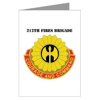 212FB - M01 - 02 - DUI - 212th Fires Brigade with Text - Greeting Cards (Pk of 10)