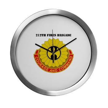 212FB - M01 - 03 - DUI - 212th Fires Brigade with Text - Modern Wall Clock - Click Image to Close