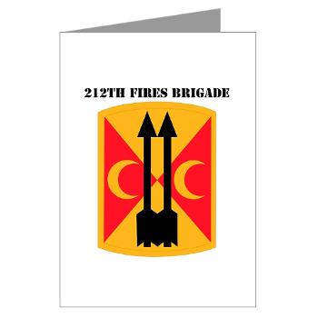 212FB - M01 - 02 - SSI - 212th Fires Brigade with Text - Greeting Cards (Pk of 10)