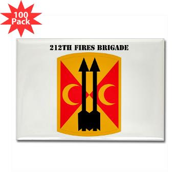 212FB - M01 - 01 - SSI - 212th Fires Brigade with Text - Rectangle Magnet (100 pack)