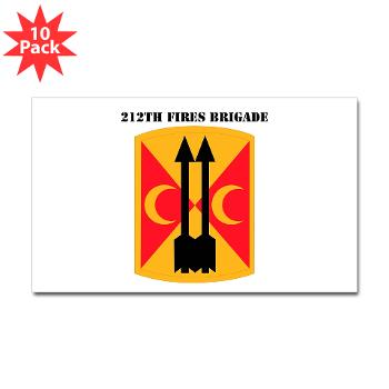 212FB - M01 - 01 - SSI - 212th Fires Brigade with Text - Sticker (Rectangle 10 pk)