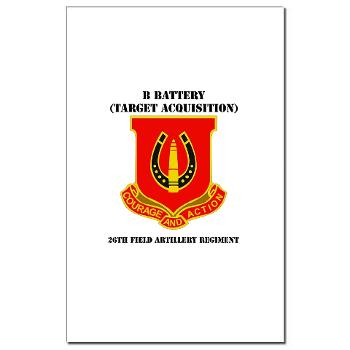 212FBBB26FAR - M01 - 02 - DUI - B Btry (Target Acquisition) - 26th FA Regt with Text - Mini Poster Print