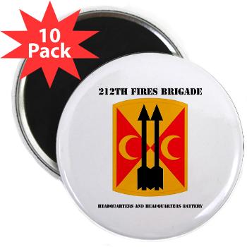 212FBHHB - M01 - 01 - DUI - Headquarters and Headquarters Battery with Text - 2.25" Magnet (10 pack)