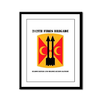 212FBHHB - M01 - 02 - DUI - Headquarters and Headquarters Battery with Text - Framed Panel Print - Click Image to Close