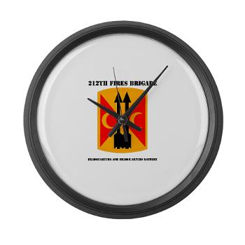 212FBHHB - M01 - 03 - DUI - Headquarters and Headquarters Battery with Text - Large Wall Clock