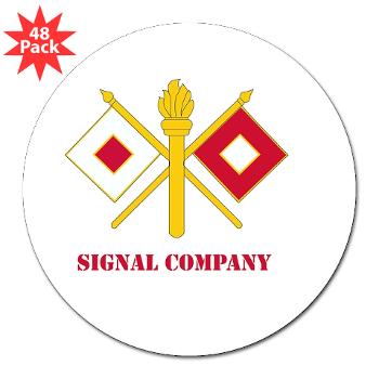 212FBSC - M01 - 01 - DUI - Signal Company with Text 3" Lapel Sticker (48 pk)