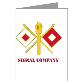 212FBSC - M01 - 02 - DUI - Signal Company with Text Greeting Cards (Pk of 10)