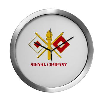 212FBSC - M01 - 03 - DUI - Signal Company with Text Modern Wall Clock