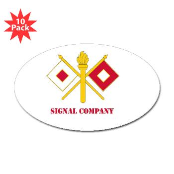 212FBSC - M01 - 01 - DUI - Signal Company with Text Sticker (Oval 10 pk)
