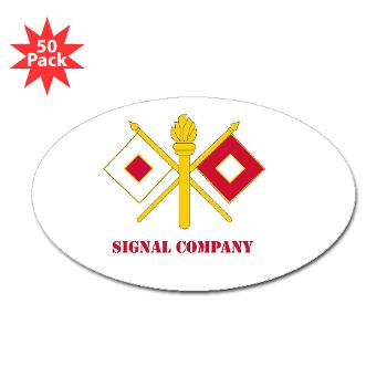 212FBSC - M01 - 01 - DUI - Signal Company with Text Sticker (Oval 50 pk)