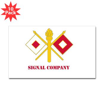 212FBSC - M01 - 01 - DUI - Signal Company with Text Sticker (Rectangle 10 pk)