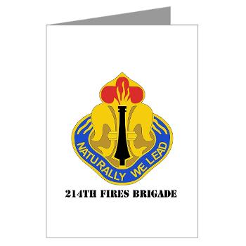 214FB - M01 - 02 - DUI - 214th Fires Brigade with Text - Greeting Cards (Pk of 10)