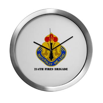 214FB - M01 - 03 - DUI - 214th Fires Brigade with Text - Modern Wall Clock
