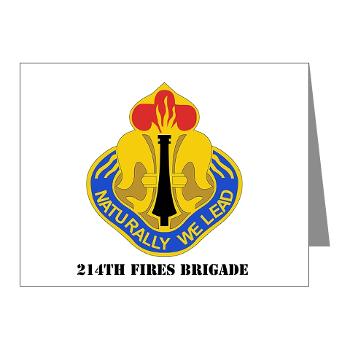214FB - M01 - 02 - DUI - 214th Fires Brigade with Text - Note Cards (Pk of 20)