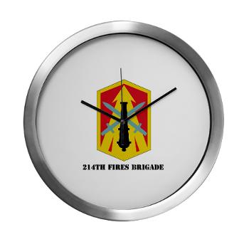 214FB - M01 - 03 - SSI - 214th Fires Brigade with Text - Modern Wall Clock