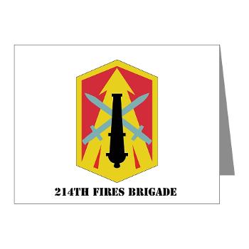 214FB - M01 - 02 - SSI - 214th Fires Brigade with Text - Note Cards (Pk of 20)