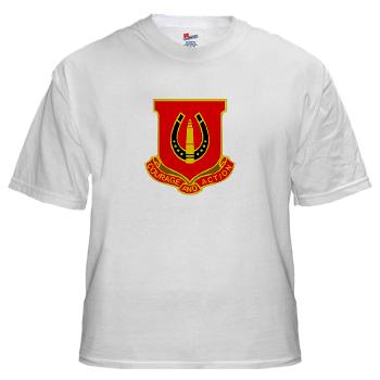 214FBHB26FAR - A01 - 04 - DUI - H Btry (Tgt Acq) - 26th FA Regiment White T-Shirt