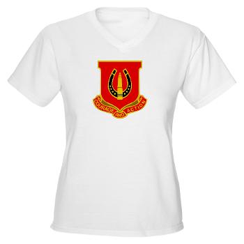 214FBHB26FAR - A01 - 04 - DUI - H Btry (Tgt Acq) - 26th FA Regiment Women's V-Neck T-Shirt - Click Image to Close