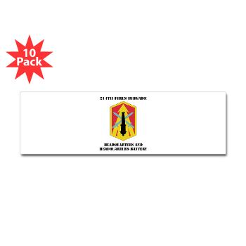 214FBHHB - M01 - 01 - DUI - Headquarters and Headquarters Battery with Text - Sticker (Bumper 10 pk) - Click Image to Close