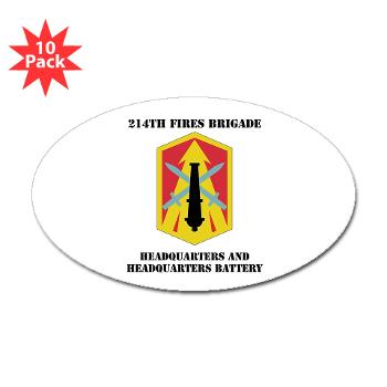 214FBHHB - M01 - 01 - DUI - Headquarters and Headquarters Battery with Text - Sticker (Oval 10 pk)