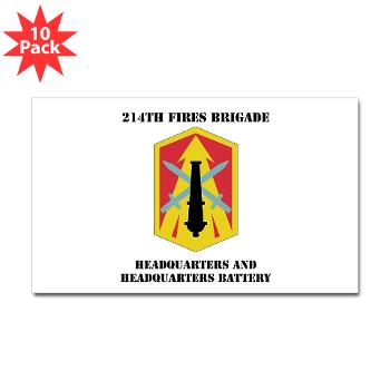 214FBHHB - M01 - 01 - DUI - Headquarters and Headquarters Battery with Text - Sticker (Rectangle 10 pk) - Click Image to Close